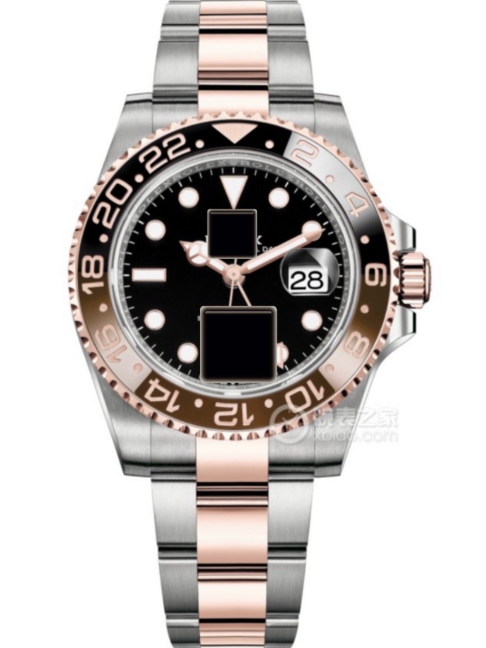 Two-Tone Stainless Steel men’s Watch with Black Dial - Picture 2 of 2